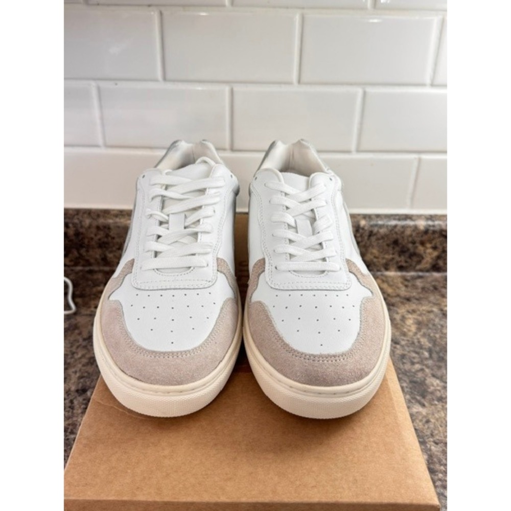 Steve Madden Centre Mens White Silver Suede Leather Sneakers CENT05M1 9.5 - Picture 2 of 14